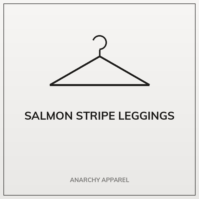 Salmon Stripe Leggings XS